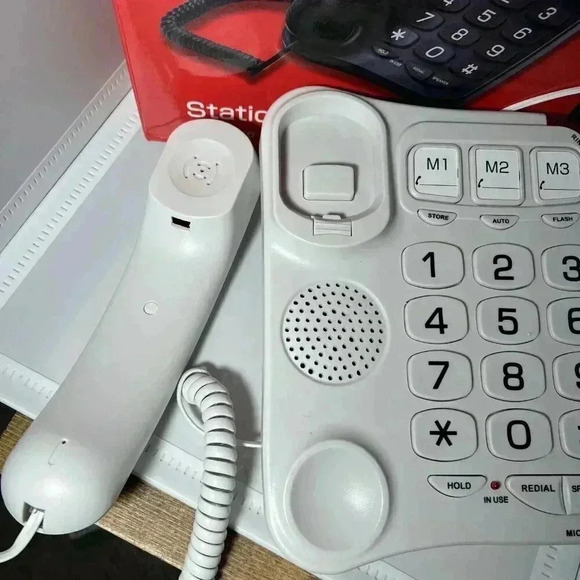 Ornin S016+ Big Button Corded Stationary Telephone W/ Speaker For Seniors White - Picture 5 of 5